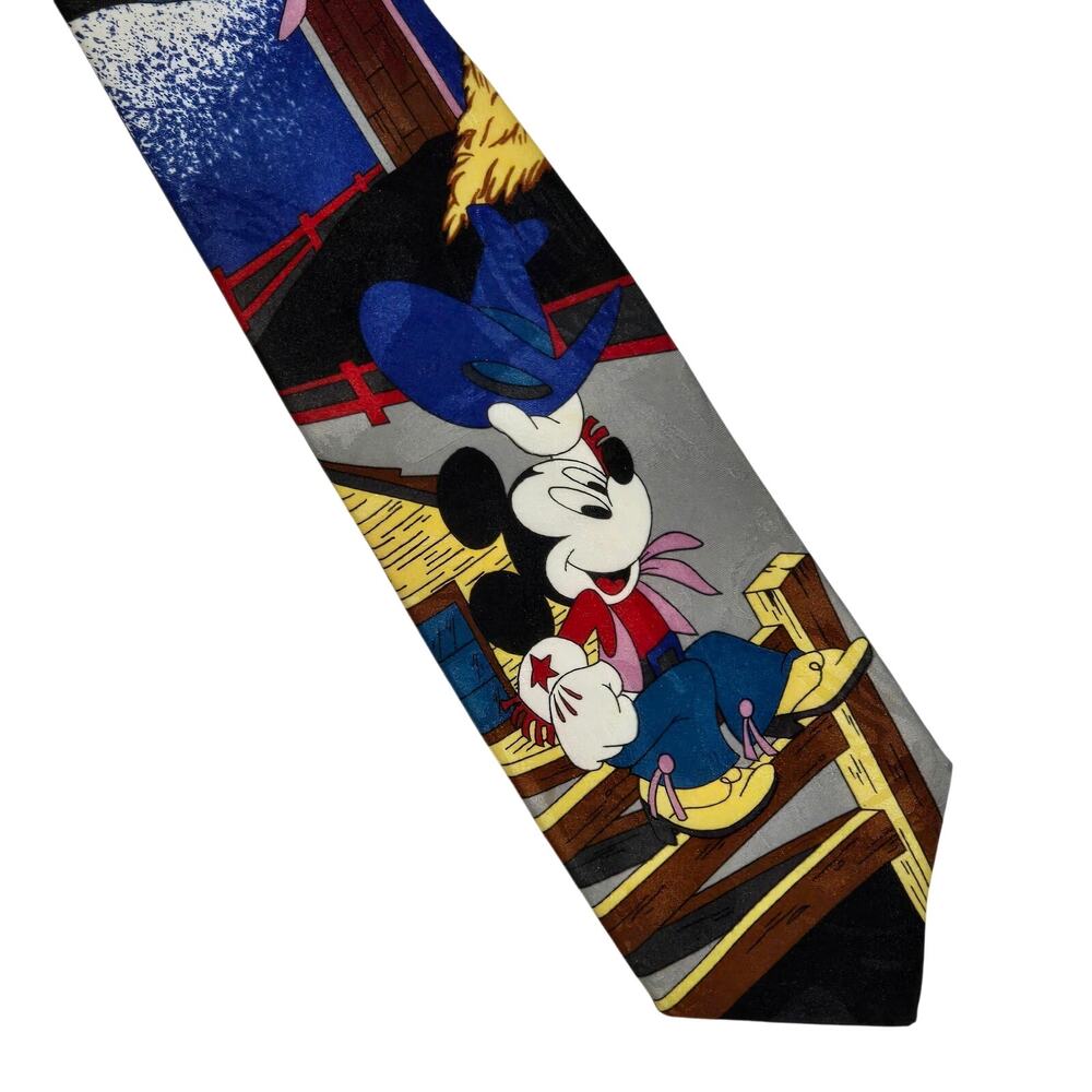 Disney Mickey Mouse Cowboy‎ Western Necktie 58" x 3.75"